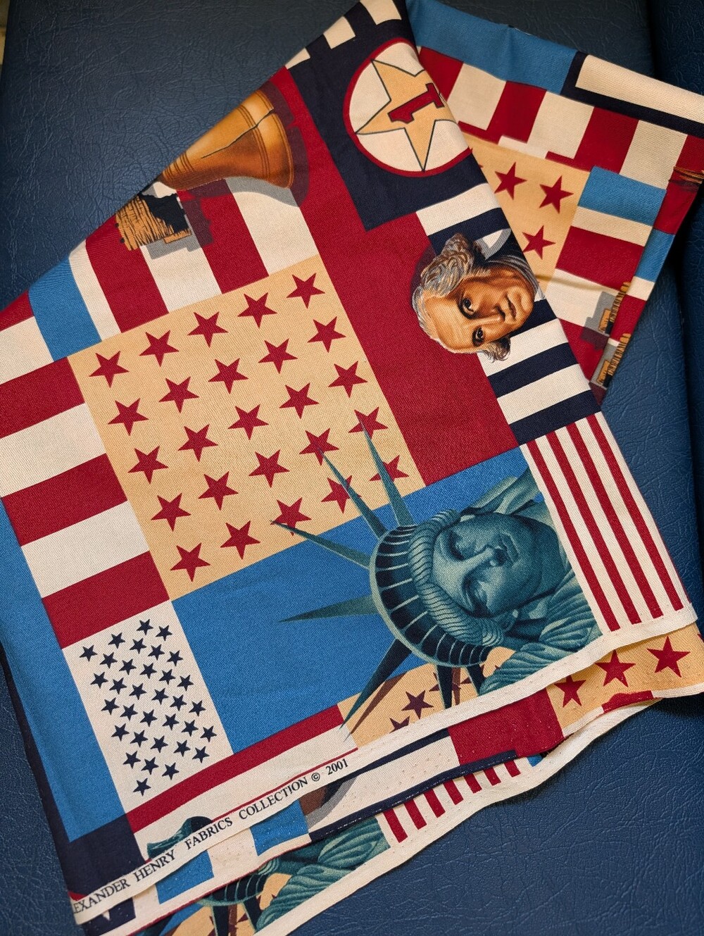 Alexander Henry DeLeon Patriotic Independence Day Americana Patchwork Fabric 2-Y - Picture 1 of 8